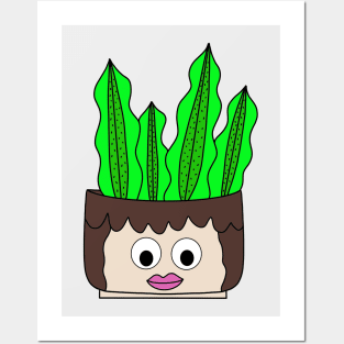 Cute Cactus Design #203: Succulent In Pretty Girl Pot Posters and Art